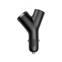 Автомобільний ЗП Baseus Y-Type USB + Cigarette Lighter Extended 3.4A Black купити
