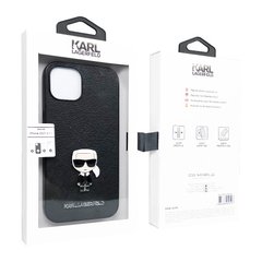 Чехол Karl Lagerfeld texture 3D для iPhone 13 Black