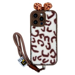 Чехол Fluffy Leopard для iPhone 13 PRO Brown