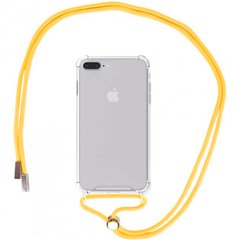 Чохол Crossbody Transparent на шнурку для iPhone 7 Plus | 8 Plus Yellow купити