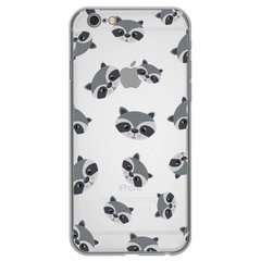 Чохол прозорий Print Animals для iPhone 6 Plus | 6s Plus Raccoon купити