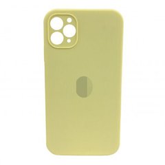 Чехол Silicone Case FULL+Camera Square для iPhone 12 PRO MAX Mellow Yellow купить