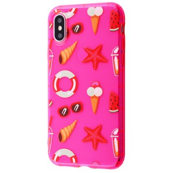 Чохол Summer Time Case для iPhone X | XS Pink/Sea - ash-mobile.com.ua - фото 1