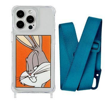 Чехол прозрачный с ремешком Print Кролик для iPhone 11 PRO Кролик/Forest Green - ash-mobile.com.ua - фото 1