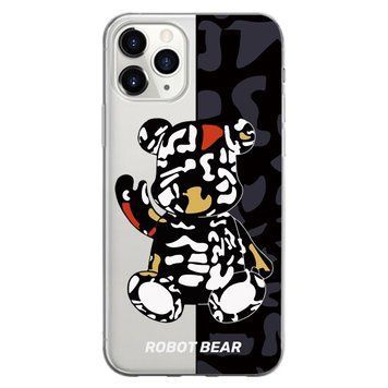 Чохол прозорий Print Robot Bear для iPhone 11 PRO Black - ash-mobile.com.ua - фото 1