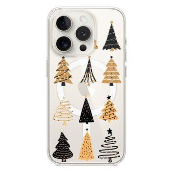 Чохол прозорий Print NEW YEAR with MagSafe для iPhone 11 PRO Tree Gold - ash-mobile.com.ua - фото 1