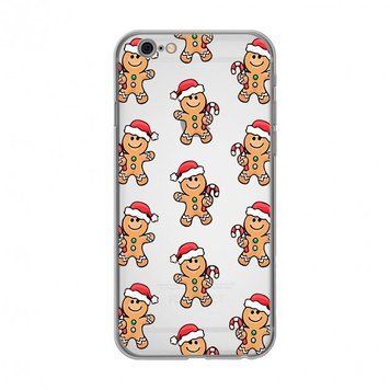 Чохол прозорий Print NEW YEAR для iPhone 6 Plus | 6s Plus Сookie Red Hat - ash-mobile.com.ua - фото 1