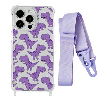 Чохол прозорий з ремінцем Print Dinosaur для iPhone 15 PRO Dinosaur/Glycine - ash-mobile.com.ua - фото 1