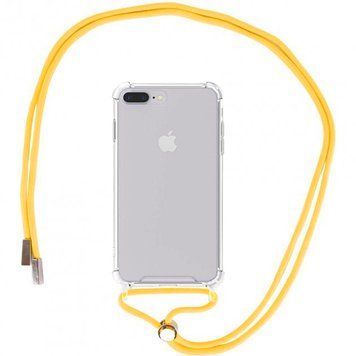 Чохол Crossbody Transparent на шнурку для iPhone 7 Plus | 8 Plus Yellow - ash-mobile.com.ua - фото 1
