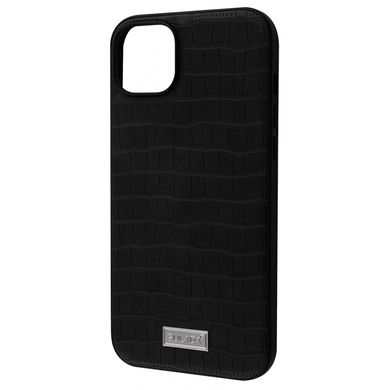 Чехол SULADA Crocodile Leather Case для iPhone 14 Plus Black - ash-mobile.com.ua - фото 1