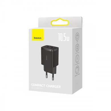 МЗП Baseus Compact 10.5W (2 USB) Black купити