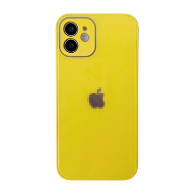 Чохол Glass FULL+CAMERA Pastel Case для iPhone 12 Yellow - ash-mobile.com.ua - фото 1