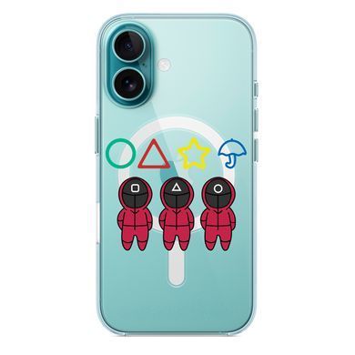 Чохол прозорий Print SQUID GAME with MagSafe для iPhone 17 Soldiers