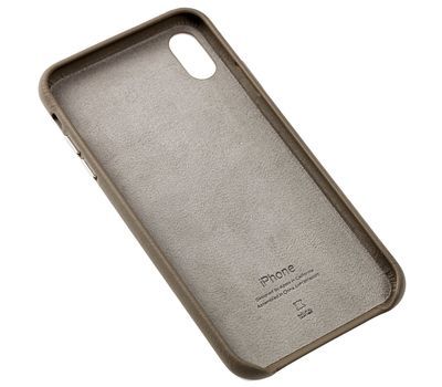 Чохол Leather Case GOOD для iPhone X | XS Taupe купити