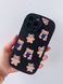 Чохол FULL+CAMERA FLOWER Case для iPhone 12 PRO MAX Bear Black/Biege