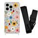 Чохол прозорий з ремінцем Print Flower для iPhone 11 PRO MAX Sunflower/Black