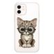 Чохол прозорий Print Animals with MagSafe для iPhone 12 MINI Cat купити
