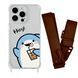 Чехол прозрачный с ремешком Print Shark для iPhone 11 PRO MAX Shark Cocktail/Brown