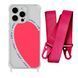 Чохол прозорий з ремінцем Print Mood swings для iPhone 17 Heart Amor/Rose Red