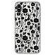 Чехол прозрачный Print Flower для iPhone XS MAX Floral Black - ash-mobile.com.ua - фото 1