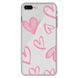 Чохол прозорий Print Love Kiss для iPhone 7 Plus | 8 Plus Heart Pink купити