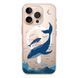 Чехол прозрачный Print Animal Blue with MagSafe для iPhone 16e | 17e Whale