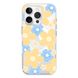 Чехол прозрачный Print Flower Color with MagSafe для iPhone 16 PRO MAX Yellow