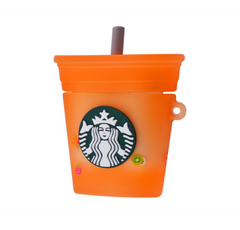 Чехол 3D для AirPods 1 | 2 Starbucks Neon Cocktail Orange купить