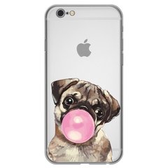 Чохол прозорий Print Dogs для iPhone 6 | 6s Pug Gum купити