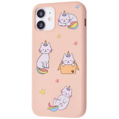 Чехол WAVE Fancy Case для iPhone 12 | 12 PRO Rainbow Cat Pink Sand купить