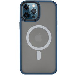 Чехол Shadow Matte Metal Buttons with MagSafe для iPhone 14 PRO Blue