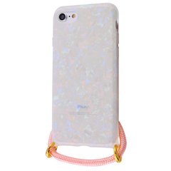 Чехол Confetti Jelly Case со шнурком для iPhone 7 | 8 | SE 2 | SE 3 White купить