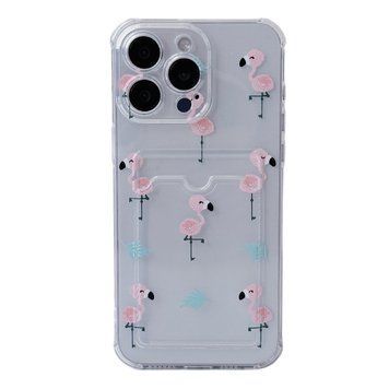 Чохол прозорий з кишенею ASH PRINT для iPhone 14 PRO MAX Flamingo - ash-mobile.com.ua - фото 1