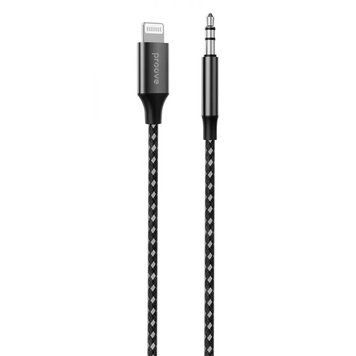 Кабель AUX Proove SoundMesh Lightning to 3.5mm (1m) Gray - ash-mobile.com.ua - фото 1