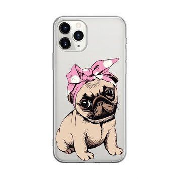Чохол прозорий Print Dogs для iPhone 12 | 12 PRO Happy Pug - ash-mobile.com.ua - фото 1