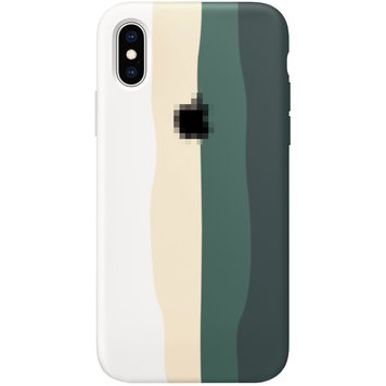 Чехол Rainbow Case для iPhone X | XS White/Pine Green - ash-mobile.com.ua - фото 1