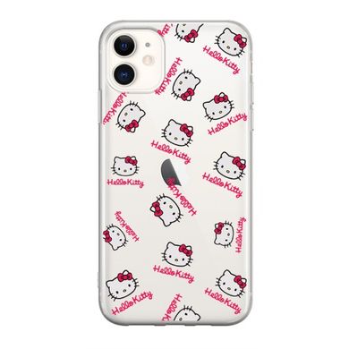 Чохол прозорий Print для iPhone 11 Hello Kitty Head Red купити