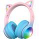 Бездротові навушники Proove Kids LumiCat (APP) Blue-Pink