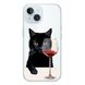 Чохол прозорий Print Mood swings with MagSafe для iPhone 13 MINI Cat Wine - ash-mobile.com.ua - фото 1