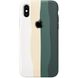 Чехол Rainbow Case для iPhone X | XS White/Pine Green