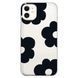 Чохол прозорий Print Flower Color для iPhone 12 | 12 PRO Black - ash-mobile.com.ua - фото 1