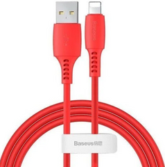 Кабель Baseus Colourful USB to Lightning 2.4A (1.2m) Red купити