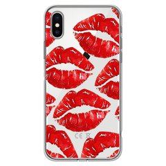 Чехол прозрачный Print Love Kiss для iPhone X | XS Lips купить
