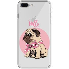 Чехол прозрачный Print Dogs для iPhone 7 Plus | 8 Plus Hello Pug купить