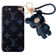 Чехол ЛВ Leather c брелком для iPhone 7 | 8 | SE 2 | SE 3 Gray купить