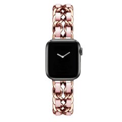 Ремінець Chanel Leather для Apple Watch 38mm | 40mm | 41mm Rose Gold/Pink