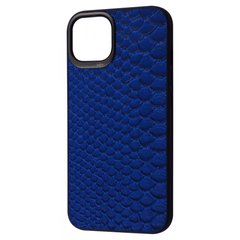 Чехол Leather Kajsa Crocodile Case для iPhone 13 PRO MAX Blue