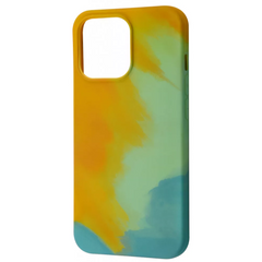 Чехол WAVE Watercolor Case для iPhone 13 MINI Yellow/Dark Green