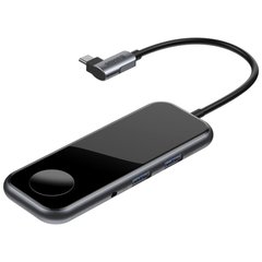Перехідник для MacBook USB-C хаб Baseus Superlative Multifunctional 5 в 1 з зарядкою для Apple Watch Black купити