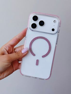 Чехол Glitter with MagSafe для iPhone 17 PRO MAX Silver
